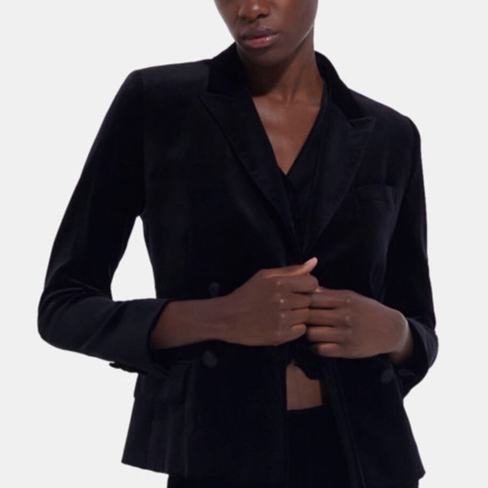 Black Velvet Suit Jacket - The Kooples